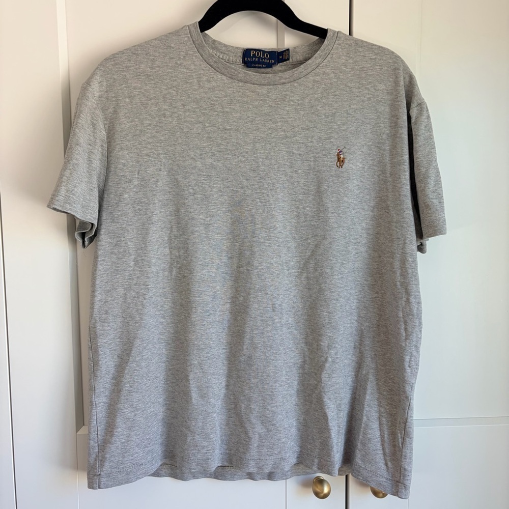 Ralph Lauren Polo Classic Fit Light Gray Tee | M
